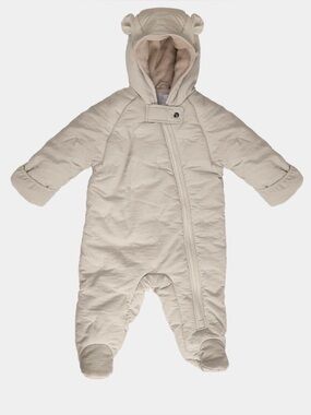 7 AM Enfant Bebe snowsuit Tan - Size 6-12 Months - C39-069